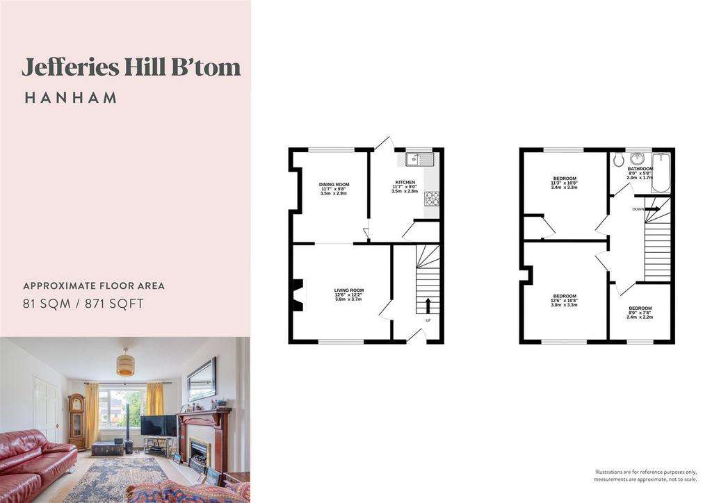 3 bedroom terraced house for sale - floorplan