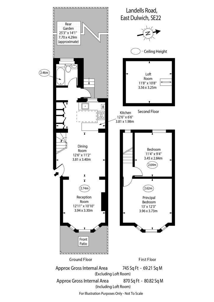 2 bedroom terraced house to rent - floorplan