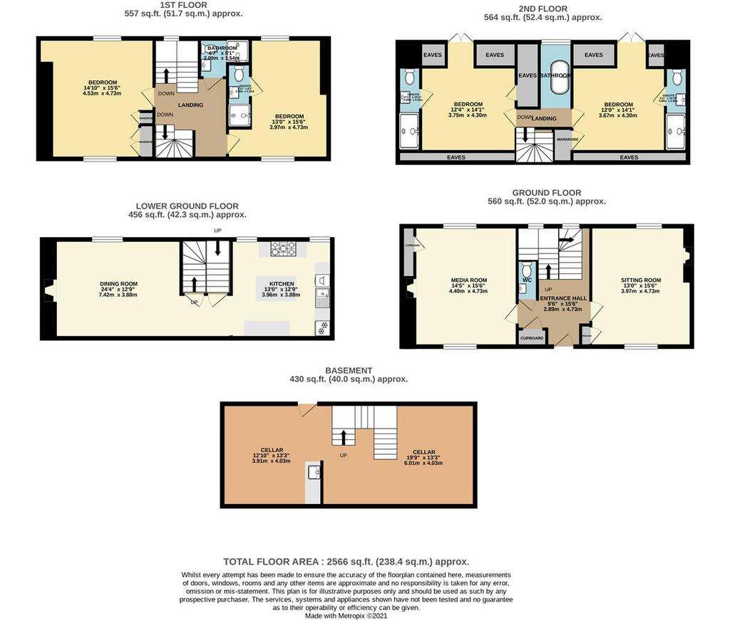 4 bedroom character property for sale - floorplan