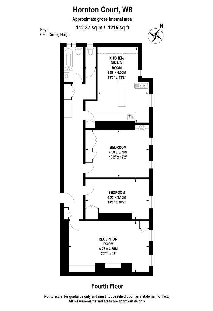 2 bedroom flat to rent - floorplan