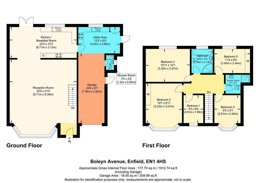 5 bedroom semi-detached house for sale - floorplan