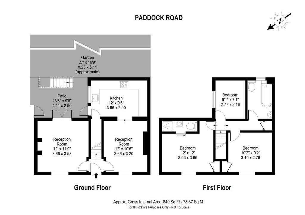 3 bedroom terraced house to rent - floorplan