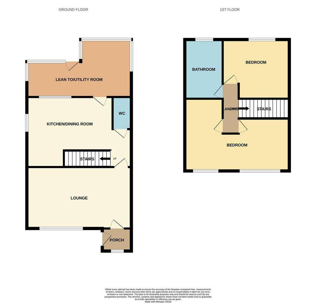 2 bedroom semi-detached house for sale - floorplan