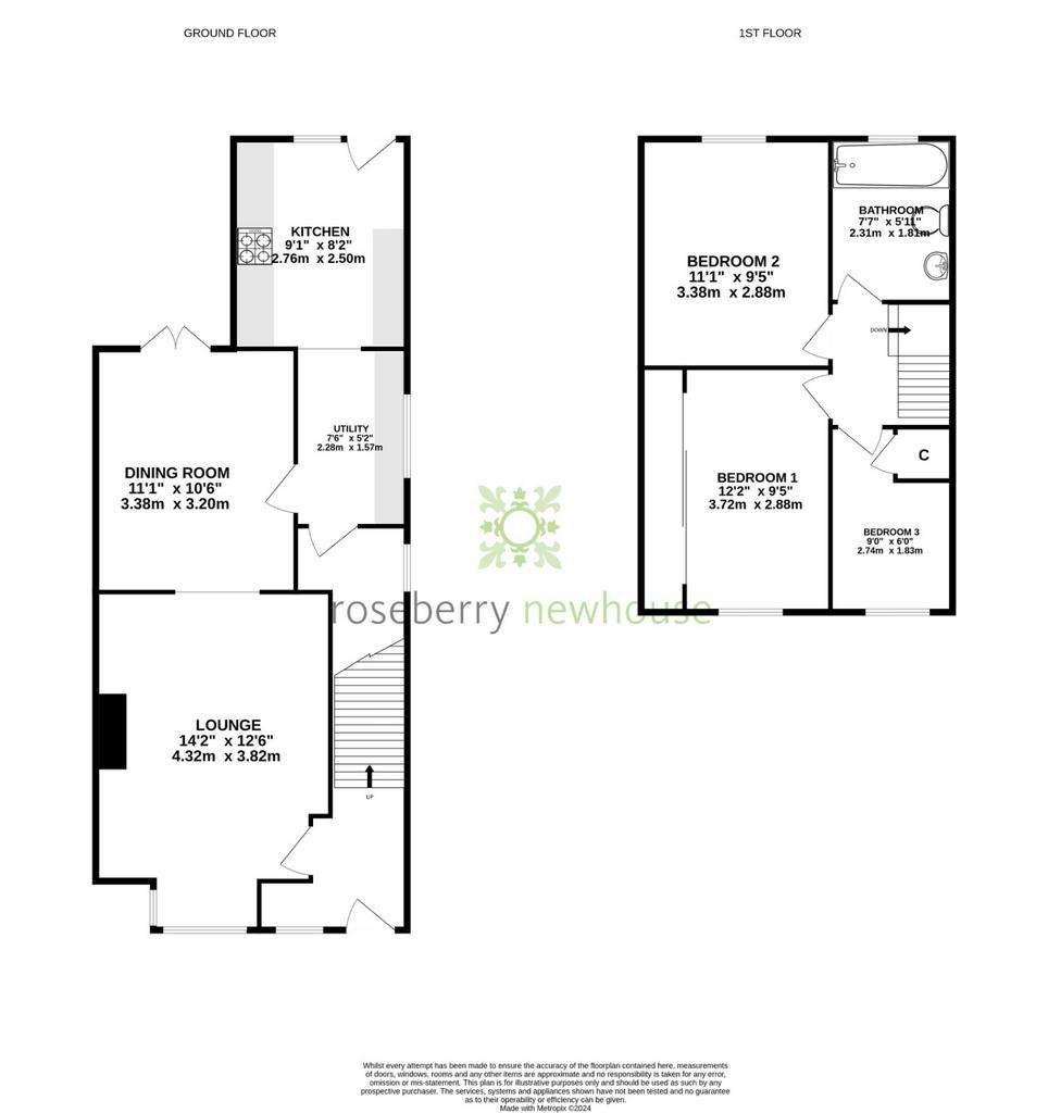 3 bedroom semi-detached house for sale - floorplan