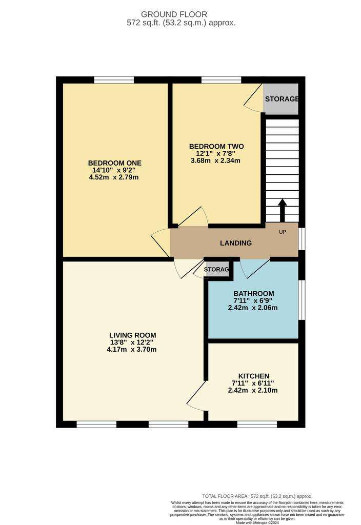 2 bedroom maisonette for sale - floorplan