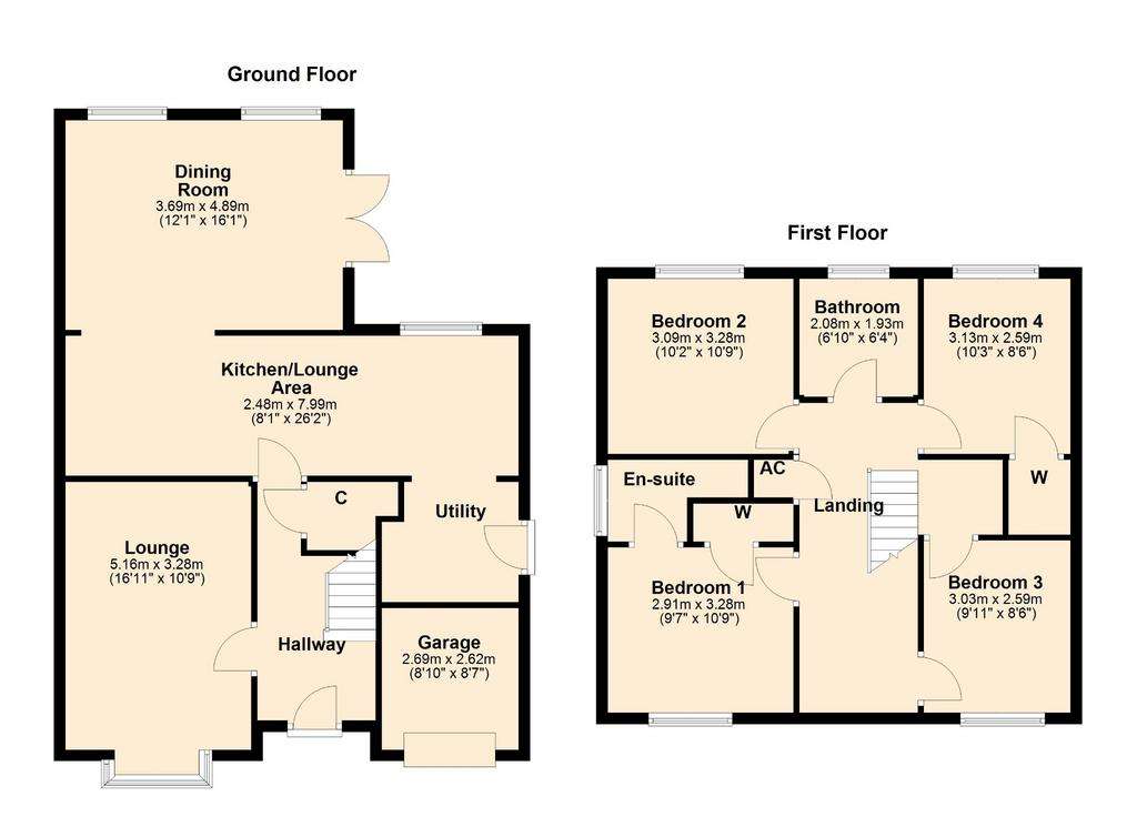 4 bedroom detached house for sale - floorplan