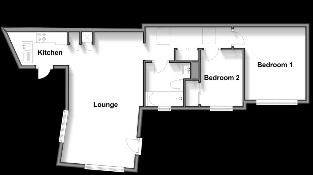 2 bedroom barn conversion for sale - floorplan