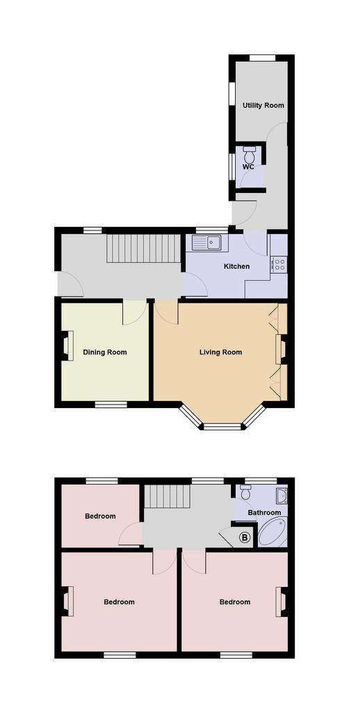 3 bedroom semi-detached house for sale - floorplan