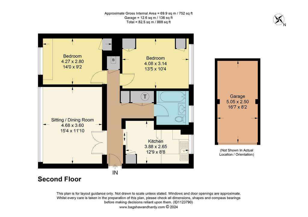 2 bedroom flat for sale - floorplan