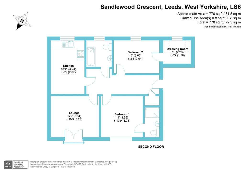 2 bedroom flat for sale - floorplan