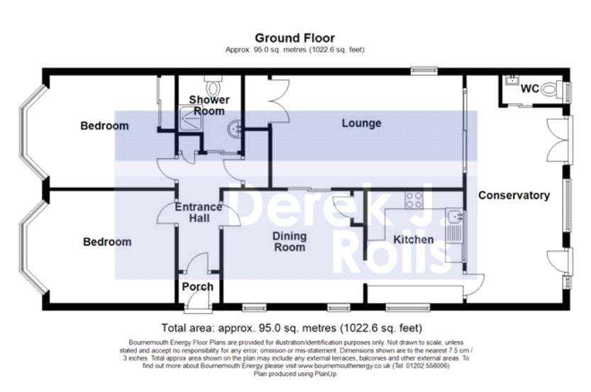 2 bedroom bungalow for sale - floorplan