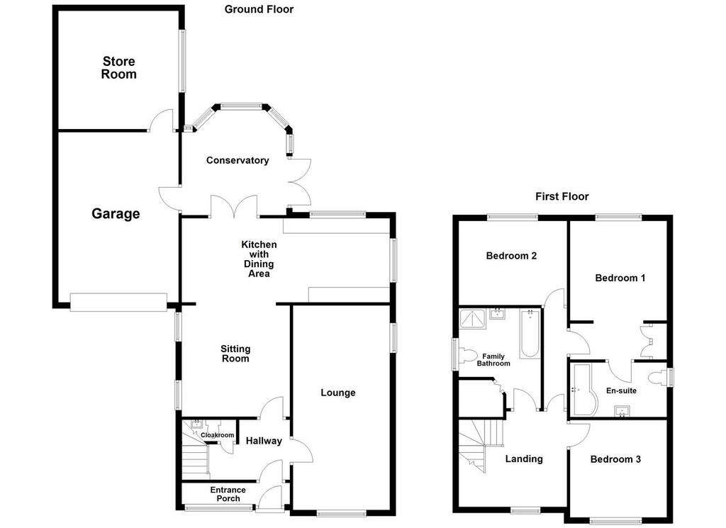 3 bedroom detached house for sale - floorplan