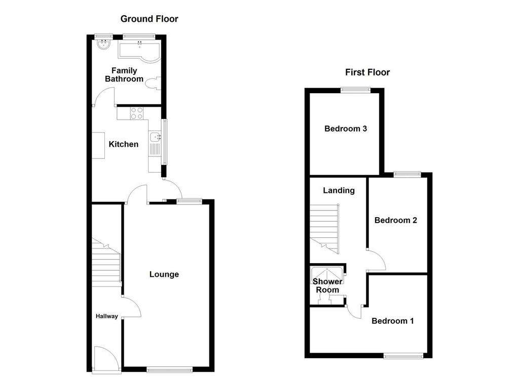 3 bedroom terraced house for sale - floorplan