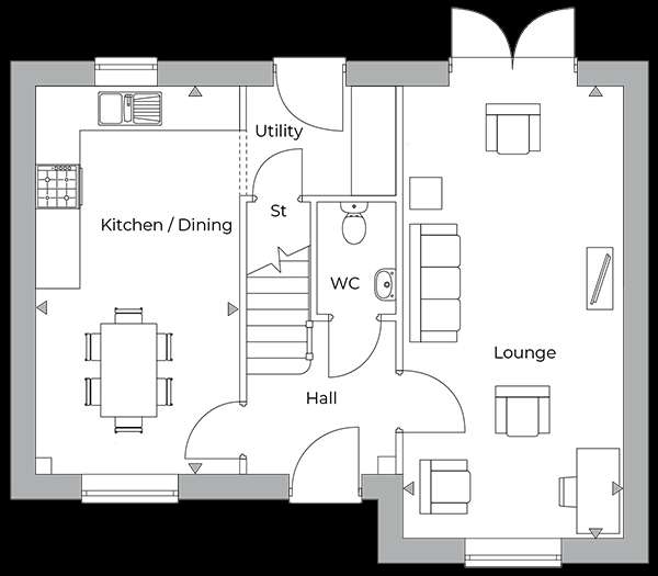 3 bedroom detached house for sale - floorplan