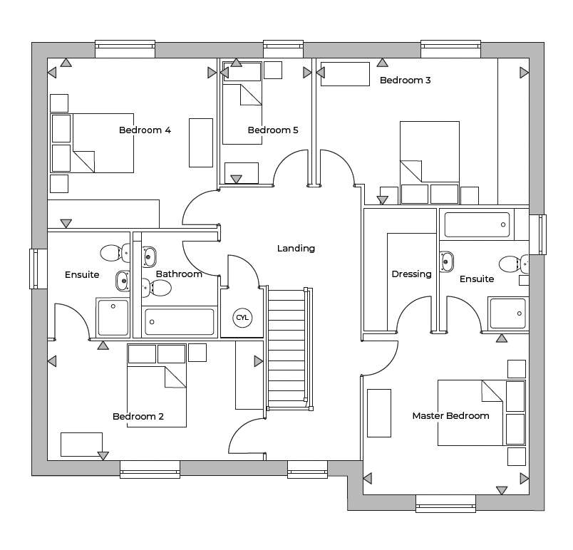 5 bedroom detached house for sale - floorplan