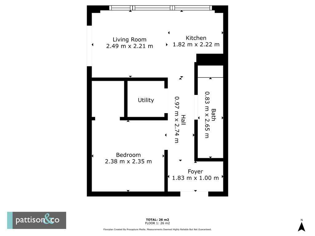 1 bedroom flat for sale - floorplan