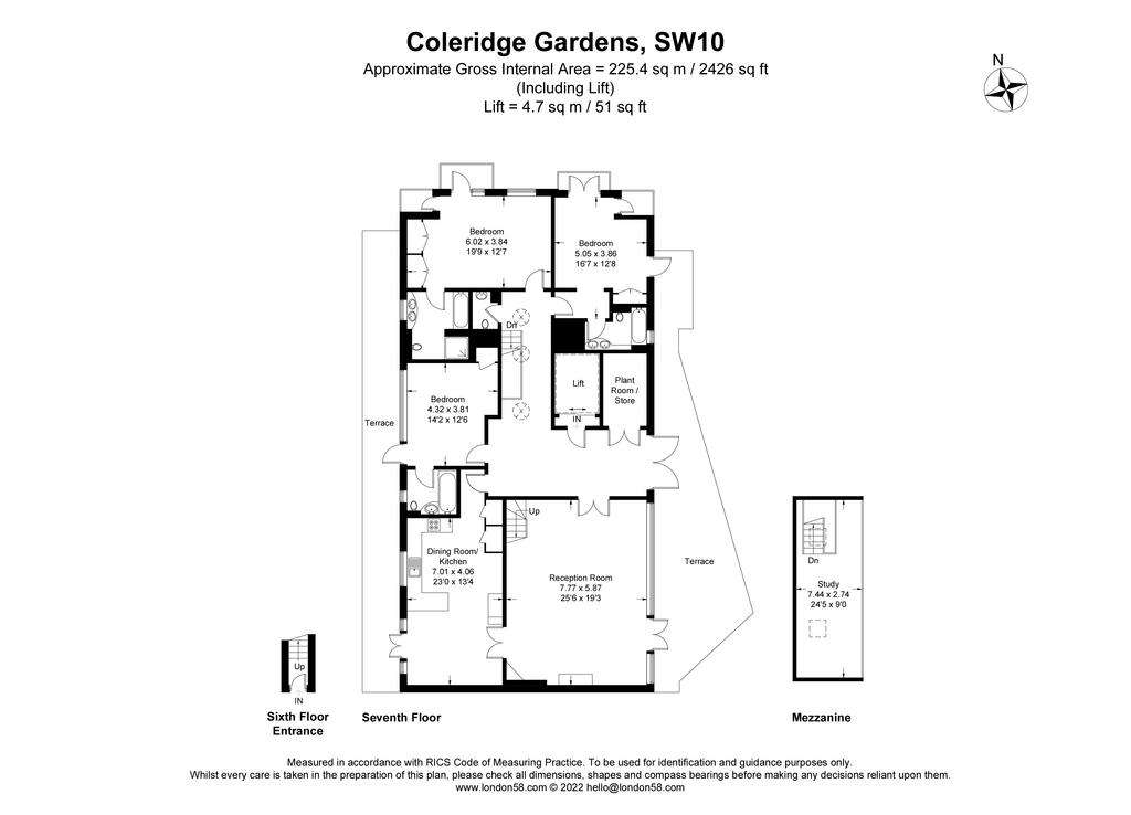 3 bedroom flat for sale - floorplan