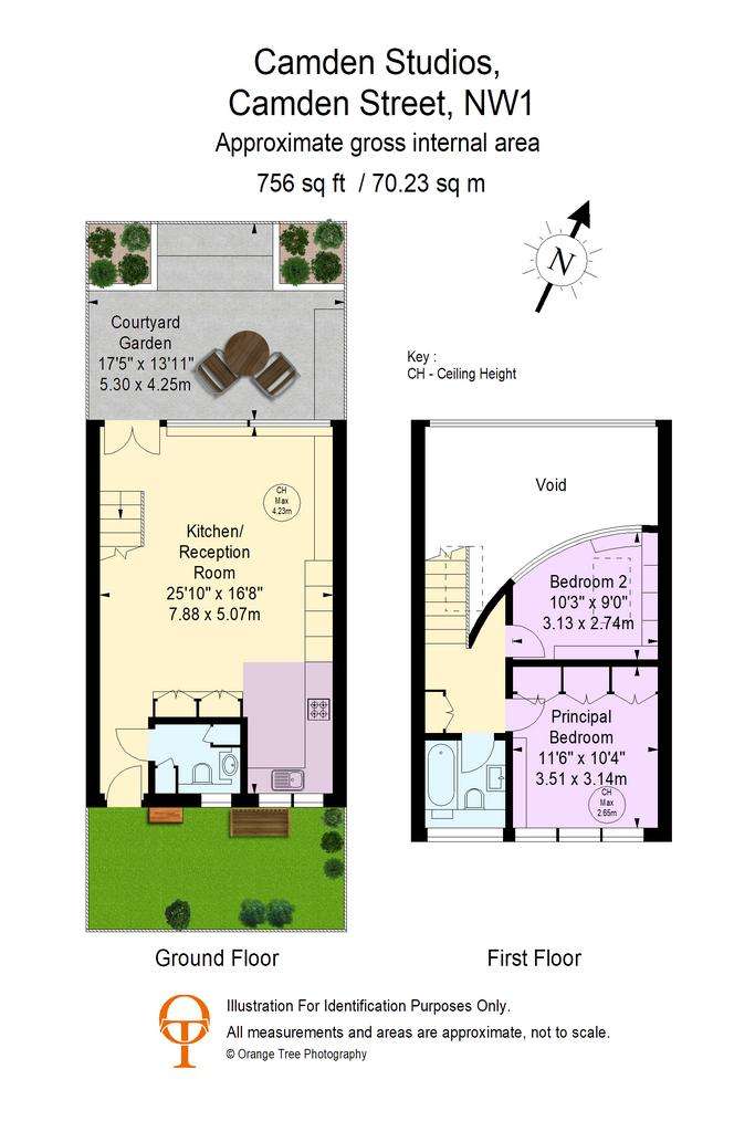 2 bedroom terraced house for sale - floorplan