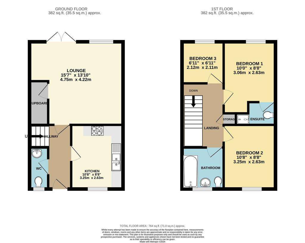 3 bedroom semi-detached house for sale - floorplan