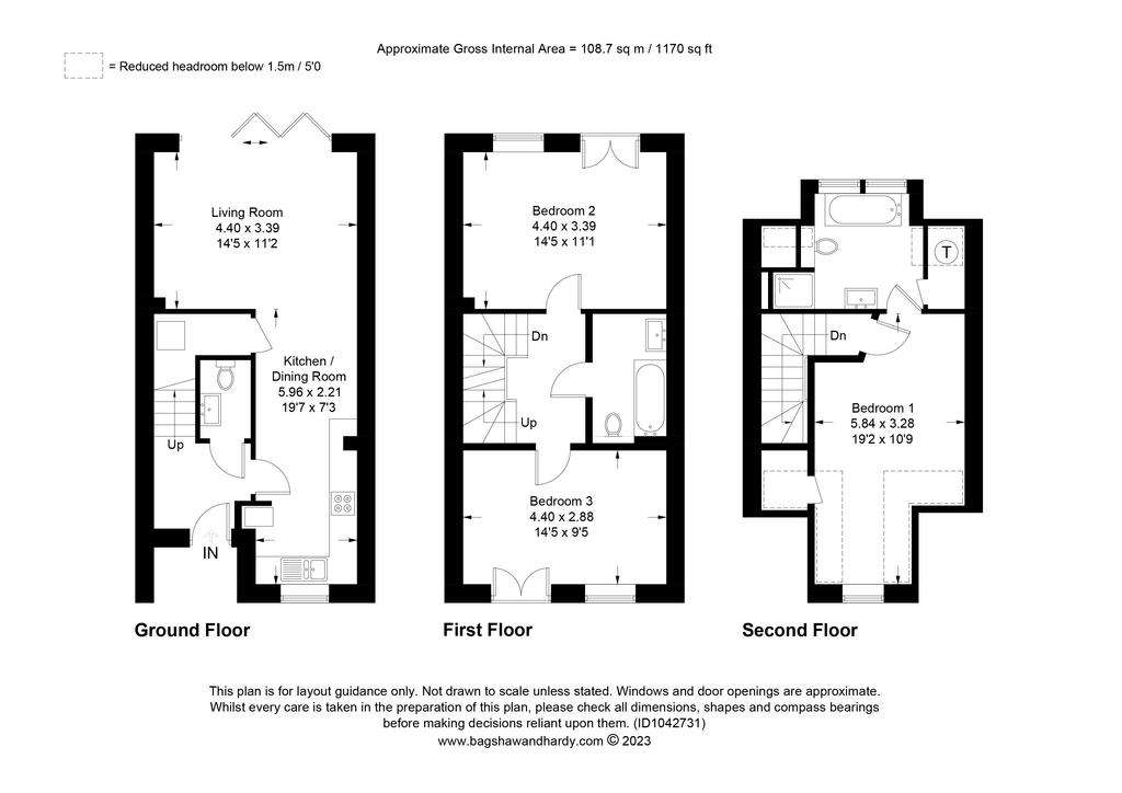 3 bedroom semi-detached house for sale - floorplan