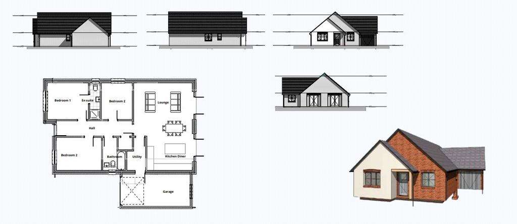 3 bedroom bungalow to rent - floorplan