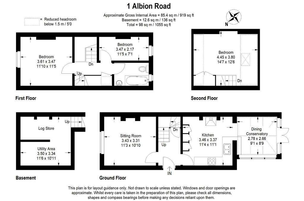 3 bedroom end of terrace house for sale - floorplan