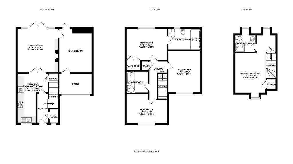 4 bedroom house for sale - floorplan