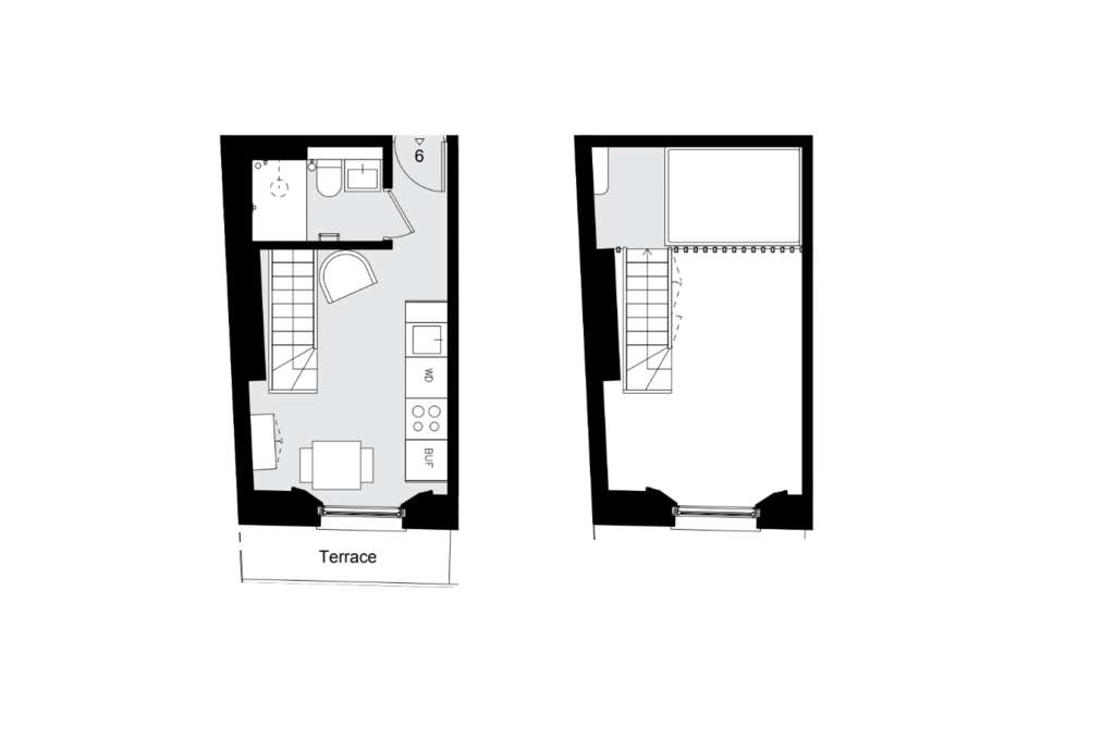 Studio flat to rent - floorplan