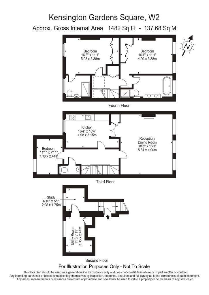 3 bedroom flat to rent - floorplan