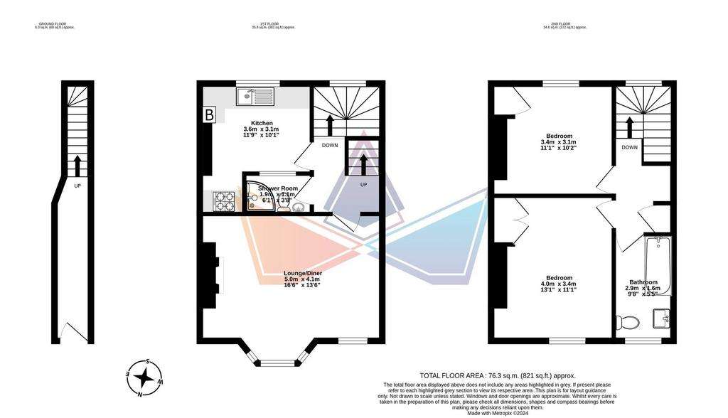 2 bedroom maisonette for sale - floorplan