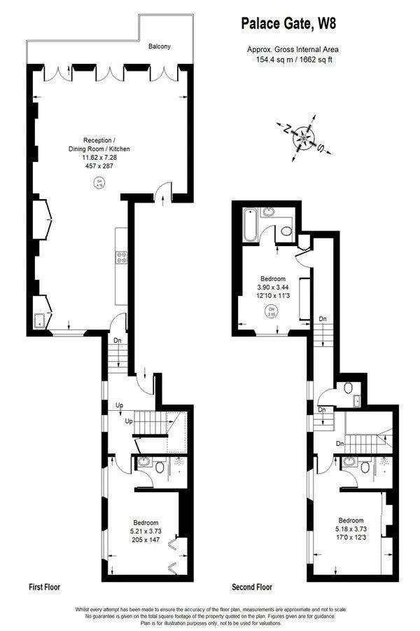 3 bedroom flat to rent - floorplan