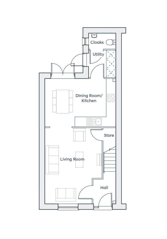 4 bedroom semi-detached house for sale - floorplan