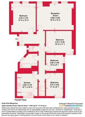 4 bedroom flat to rent - floorplan