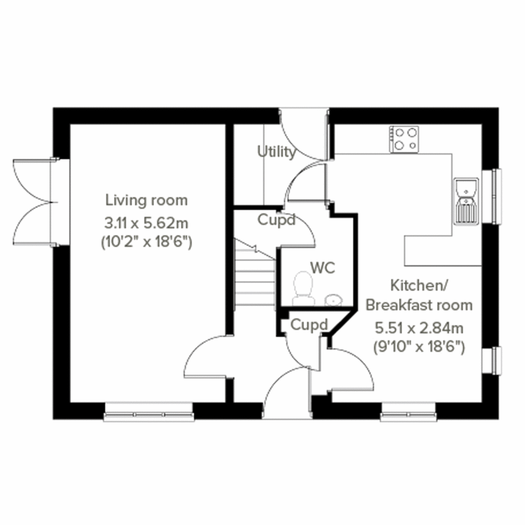 3 bedroom detached house for sale - floorplan