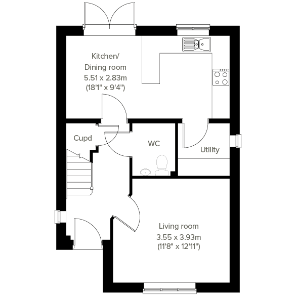 3 bedroom detached house for sale - floorplan