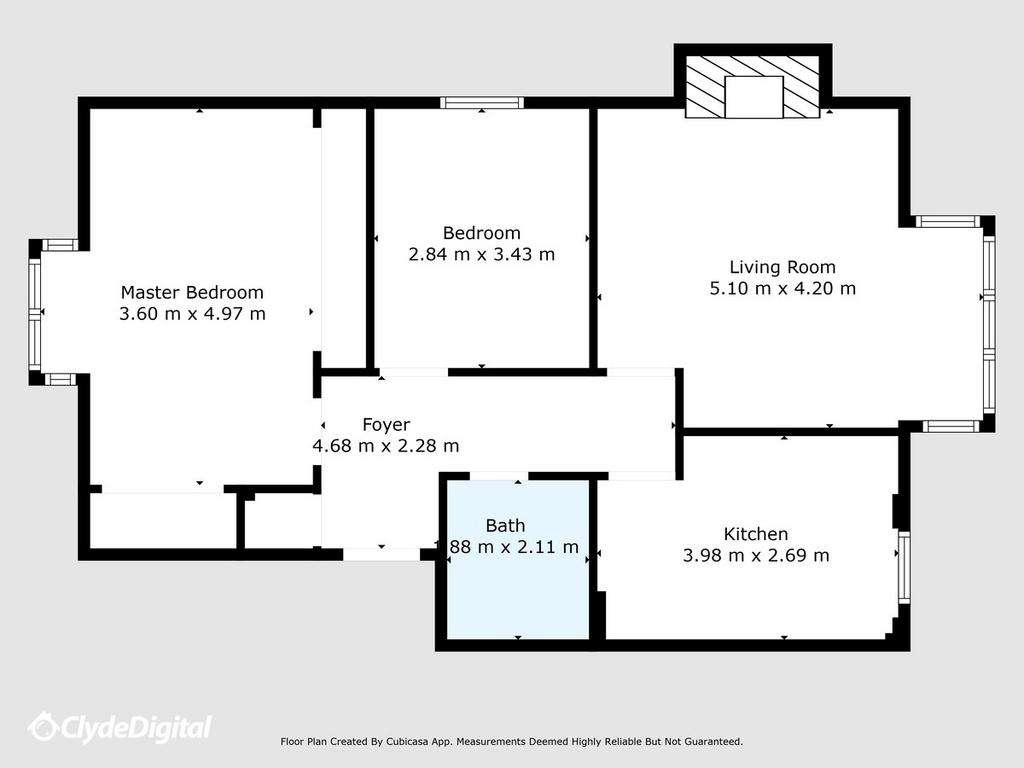 2 bedroom flat to rent - floorplan