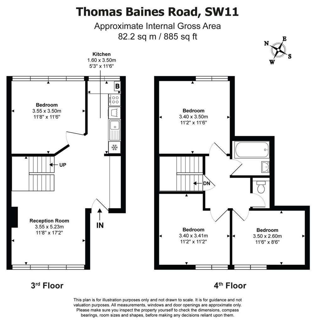 4 bedroom flat to rent - floorplan