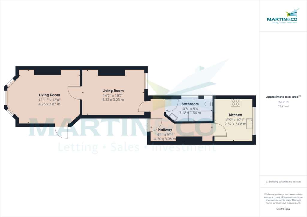 1 bedroom ground floor flat to rent - floorplan