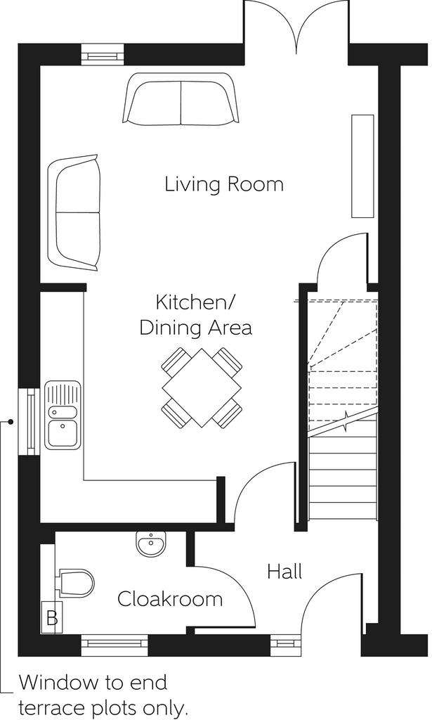 3 bedroom terraced house for sale - floorplan