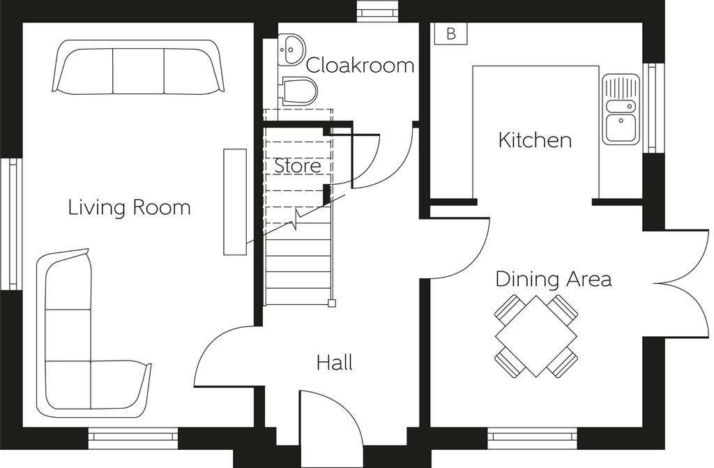 3 bedroom end of terrace house for sale - floorplan