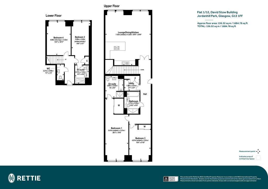 4 bedroom flat for sale - floorplan