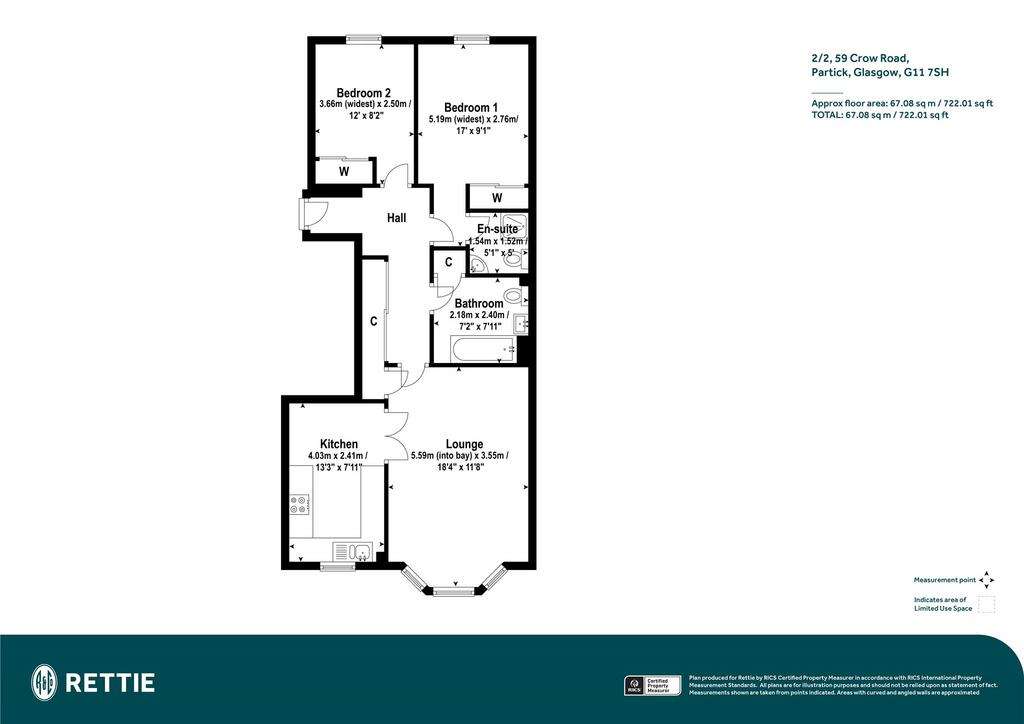 2 bedroom flat for sale - floorplan