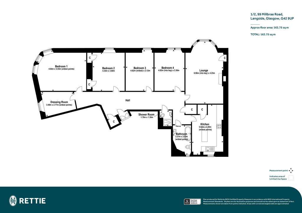 4 bedroom flat for sale - floorplan