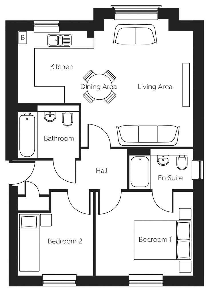 2 bedroom flat for sale - floorplan