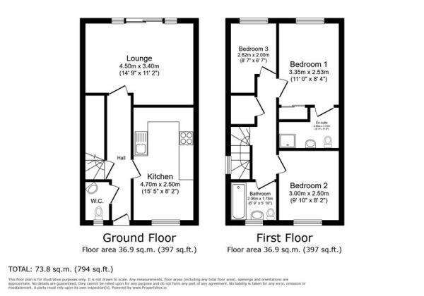 3 bedroom semi-detached house for sale - floorplan