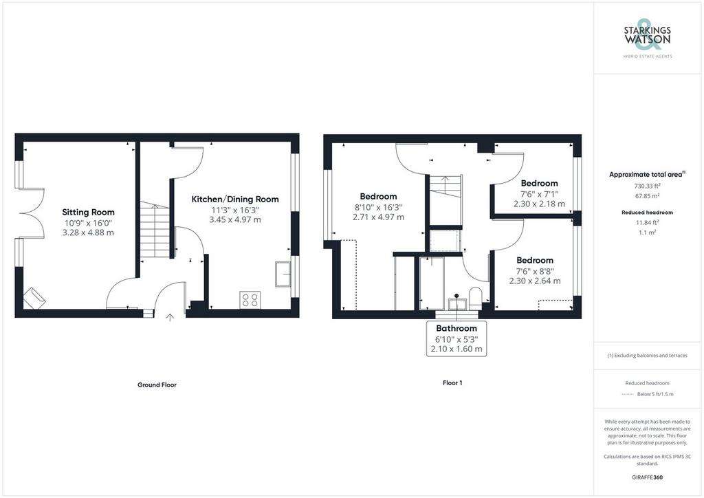 3 bedroom semi-detached house for sale - floorplan