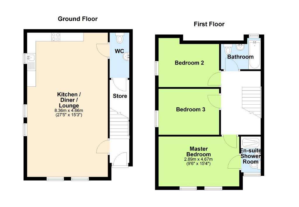 3 bedroom semi-detached house for sale - floorplan