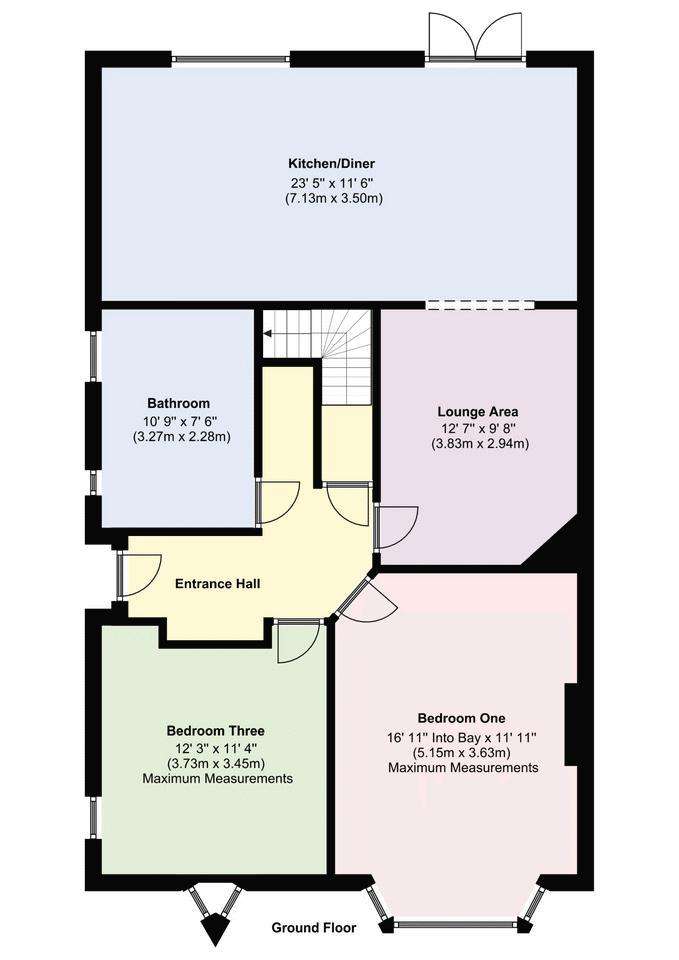 3 bedroom detached bungalow for sale - floorplan