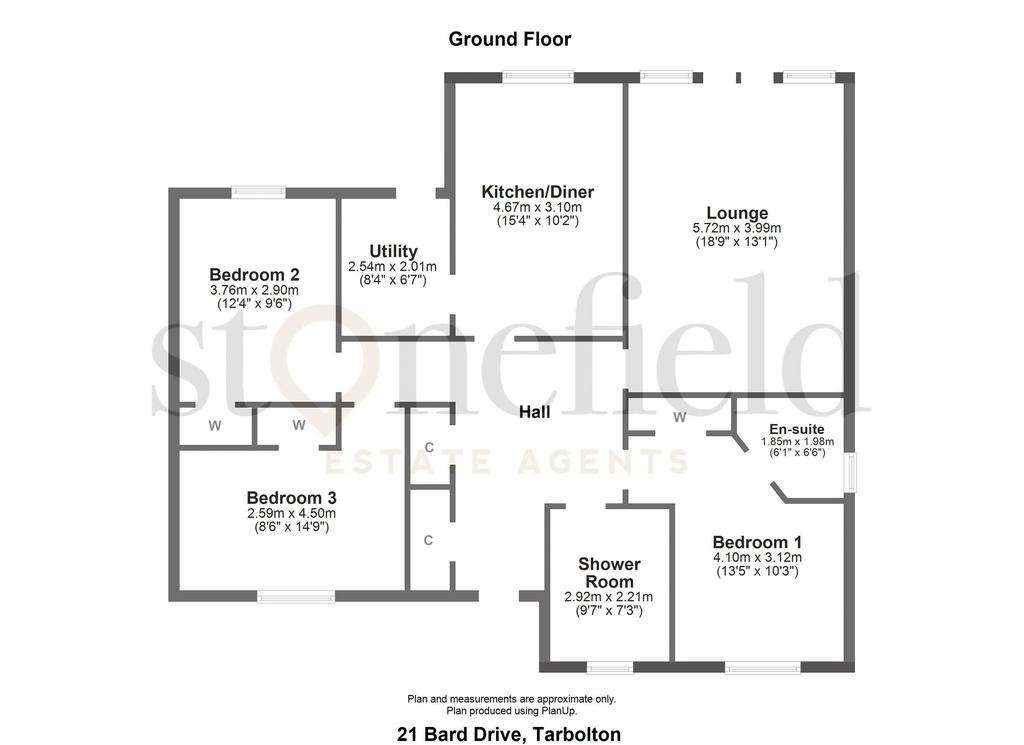 3 bedroom detached bungalow for sale - floorplan