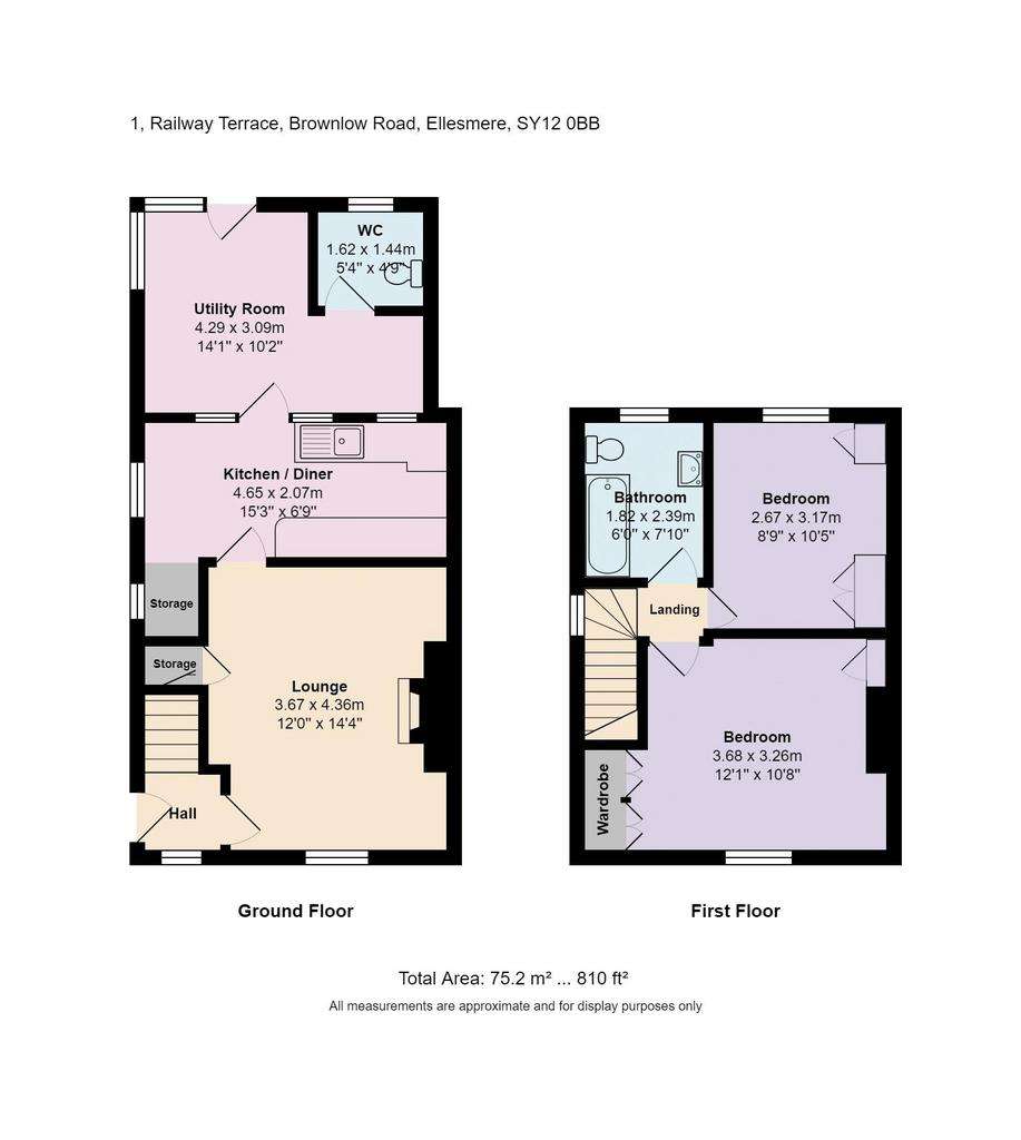 2 bedroom semi-detached house for sale - floorplan